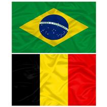 Bandeira da Bélgica + do Brasil 145cm x 90cm - Minha Bandeira