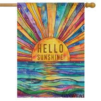 Bandeira da casa GYGWAI Hello Sunshine 71x102cm frente e verso