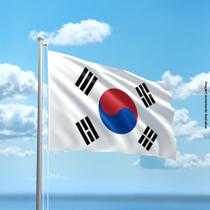 Bandeira da Coréia do Sul 80cmx140cm Tecido Oxford 100% Poliéster