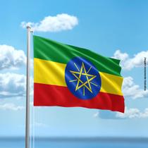 Bandeira da Etiópia 80cmx140cm Tecido Oxford 100% Poliéster