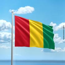 Bandeira da Guiné 80cmx140cm Tecido Oxford 100% Poliéster