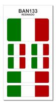 Bandeira Da Italia - Adesivo Resinado Cartela - Resitank