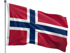 Bandeira da Noruega Uma Face Estampada Tamanho 70x100cm