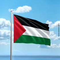 Bandeira da Palestina 80cmx140cm Tecido Oxford 100% Poliéster