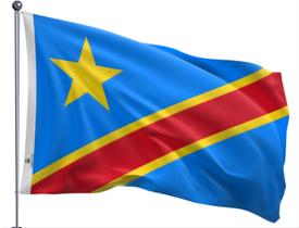 Bandeira da Republica Democrática do Congo Uma Face Estampada Tamanho 90x128cm Bandeira da Republica Democrática do Congo Uma Face Estampada Tamanho 90x128cm