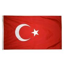 Bandeira da Turquia Boolavard 90x150 cm Impermeável com Ilhós de Latão