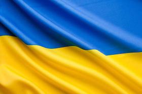 Bandeira da Ucrania de Cetim 1,47x0,91 Copa do Mundo - Oasis Decor