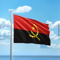 Bandeira de Angola 80cmx140cm Tecido Oxford 100% Poliéster Bandeira de Angola 80cmx140cm Tecido Oxford 100% Poliéster