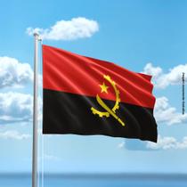 Bandeira de Angola 80cmx140cm Tecido Oxford 100% Poliéster