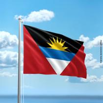 Bandeira de Antígua e Barbuda 80cmx140cm Tecido Oxford 100% Poliéster Bandeira de Antígua e Barbuda 80cmx140cm Tecido Oxford 100% Poliéster