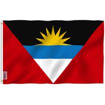 Bandeira de Antigua e Barbuda 90x150cm - Poliéster - Anley Fly Breeze