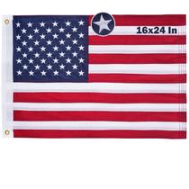 Bandeira de barco TOPFLAGS Bandeira americana 16x24cm de nylon com 50 estrelas