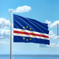 Bandeira de Cabo Verde 80cmx140cm Tecido Oxford 100% Poliéster - PRESENTE-BRINDE