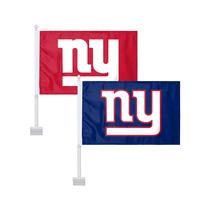 Bandeira de carro FOCO New York Giants NFL, pacote com 2 unidades sólidas Bandeira de carro FOCO New York Giants NFL, pacote com 2 unidades sólidas