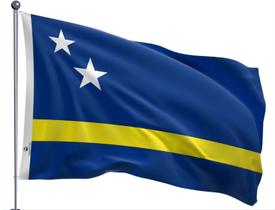 Bandeira de Curaçao Uma Face Estampada Tamanho 70x100cm
