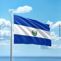 Bandeira de El Salvador 80cmx140cm Tecido Oxford 100% Poliéster