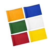 Bandeira de golfe KINGTOP Solid 420D de nylon 8x6 cm para mastro de bandeira de 3 pés, pacote com 6