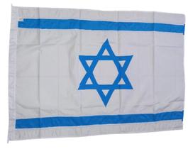 Bandeira De Israel Oficial Bordada detalhes em custura 2 Panos (1,28 X 0,90)