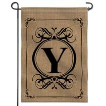 Bandeira de jardim Anley Classic Monogram Letter Y 45x32cm Poliéster Bandeira de jardim Anley Classic Monogram Letter Y 45x32cm Poliéster