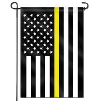 Bandeira de jardim Anley Double Sided Premium Thin Yellow Line EUA
