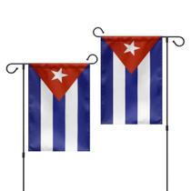 Bandeira de jardim GIEAMTYU Cuba dupla face 30x45cm 220D poliéster Bandeira de jardim GIEAMTYU Cuba dupla face 30x45cm 220D poliéster