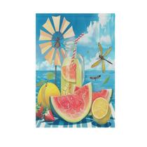 Bandeira de jardim Wamika Hello Summer Watermelon 70x100cm frente e verso Bandeira de jardim Wamika Hello Summer Watermelon 70x100cm frente e verso
