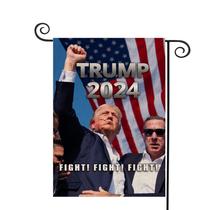 Bandeira de jardim WENWELL Trump 2024 Fight Donald Trump 12x18in