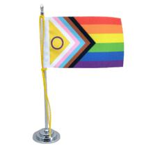Bandeira De Mesa 15 Cm (mastro) Lgbtqia+ Intersexo Gay