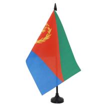 Bandeira de mesa AZ FLAG Eritrea 21x14cm com bastão e base pretos Bandeira de mesa AZ FLAG Eritrea 21x14cm com bastão e base pretos