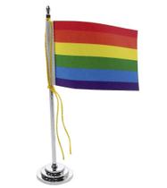 Bandeira De Mesa Glbt Orgulho Gay 15 Cm