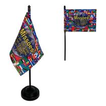 Bandeira de Mesa Missões Países 30 cm - Decoração