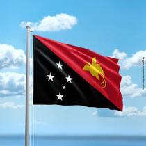 Bandeira de Papua-Nova Guiné 80cmx140cm Tecido Oxford 100% Poliéster - PRESENTE-BRINDE
