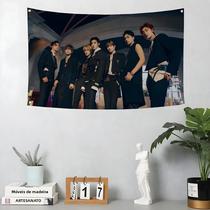 Bandeira De Poliéster KPOP E-ENHYPEN Com Quatro Furos Para Decoração De Ambiente Externo Estético