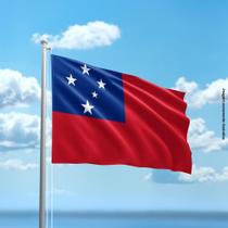 Bandeira de Samoa 80cmx140cm Tecido Oxford 100% Poliéster