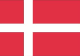 Bandeira Dinamarca Estampada uma face - 0,70X1,00m