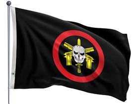 Bandeira do BOPE - Batalhão de Operações Policiais Especiais Dupla Face Estampada Tamanho 90x128cm