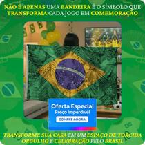 Bandeira do Brasil 150x100 Copa do Mundo com Espaço para Haste e Acabamento Reforçado Bandeira do Brasil 150x100 Copa do Mundo com Espaço para Haste e Acabamento Reforçado