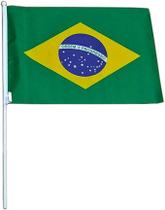 Bandeira Do Brasil 42 x 57 Com Haste - Mitraud