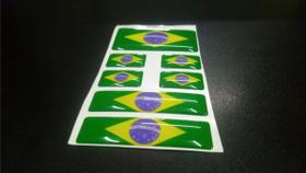 Bandeira Do Brasil - Adesivo Resinado Cartela - Resitank