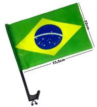 Bandeira do Brasil c/ Hastes para Carro Tecido copo do Mundo - UniBrasil