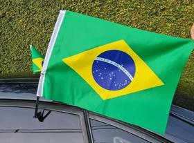 Bandeira do Brasil Com Haste Para Carro 30x45cm BB33H