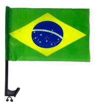 Bandeira do Brasil com haste para carro - para 7 de setembro/eleição /copa do mundo Bandeira do Brasil com haste para carro - para 7 de setembro/eleição /copa do mundo