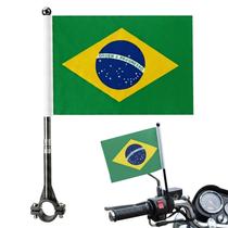 Bandeira Do Brasil Copa Do Mundo Frente E Verso Para Motos E Bicicletas 29 X 13 Cm