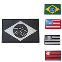 Bandeira Do Brasil Emborrachada 3d Patch Com tiras autocolantes - Mundo Next