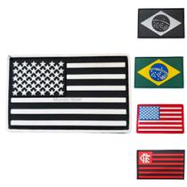 Bandeira Do Brasil Emborrachada 3d Patch Com tiras autocolantes