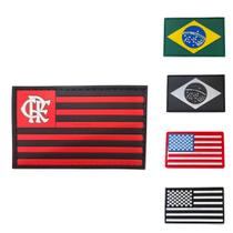 Bandeira Do Brasil Emborrachada 3d Patch Com tiras autocolantes - Mundo Next