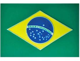Bandeira Do Brasil Emborrachada Padrão Exército Pach