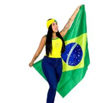 Bandeira do Brasil Grande 1,60mt por 1,00cm Dupla Face com Cores Fortes e Nítidas