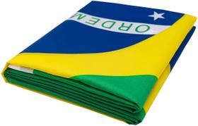 Bandeira Do Brasil Linda Mastro E Parede Dupla Face 60x90