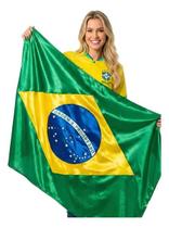 Bandeira do Brasil Média em Cetin 90x140cm Copa do Mundo Bandeira do Brasil Média em Cetin 90x140cm Copa do Mundo